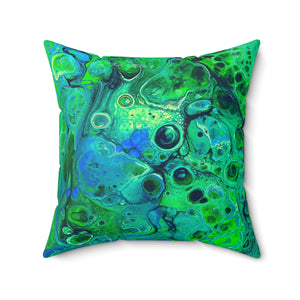 Bespattered Facade Radioactive Square Throw Pillow | 4 Sizes