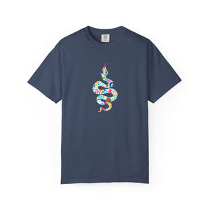 Bespattered Facade Rainbow Doodles Snake Premium Unisex Comfort Colors Garment Dyed 100% Cotton T-Shirt