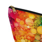 Bespattered Facade Rainbow Ink Dots Accessory Pouch With T-Bottom | 2 Sizes