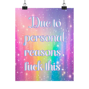 Bespattered Facade "Personal Reasons" Giclée Archival Matte Paper Prints