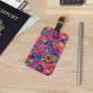 Bespattered Facade Rainbow Circles Luggage Tag with Leather Strap