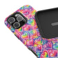 Bespattered Facade Rainbow Graffiti Hearts Impact-Resistant Case