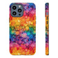 Bespattered Facade Rainbow Ink Circles Tough Case