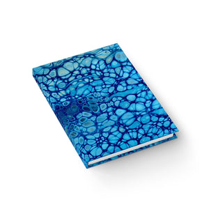 Bespattered Facade Beautiful Blues Notebook - Lined Pages