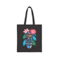 Bespattered Facade "I've Menaced Before" Floral Canvas Tote Bag Reusable Carryall