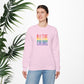 Bespattered Facade "All the Colors" Rainbow Block Embroidered Crewneck Sweatshirt