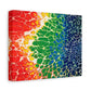Bespattered Facade Rainbow Seaside Stretched Matte Canvas Art Prints | Multiple Sizes
