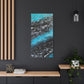 Bespattered Facade Fluid Art Abstract Painting Stretched Matte Canvas Art Prints | Multiple Sizes