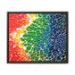 Bespattered Facade Rainbow Seaside Framed Canvas Art Print | 3 Frame Colors | Multiple Sizes