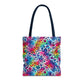 Bespattered Facade Neon Animal Print Eco-Friendly Carryall Tote Bag