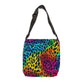 Bespattered Facade Rainbow Animal Print Adjustable Tote Bag | 2 Sizes