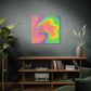 Bespattered Facade Fluid Art Abstract Painting Stretched Matte Canvas Art Prints | Multiple Sizes