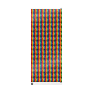 Bespattered Facade Rainbow Brushstrokes Wrapping Paper | Three Sizes | Glossy or Matte