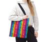 Bespattered Facade Rainbow Stripes Eco-Friendly Carryall Tote Bag