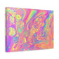 Bespattered Facade Fluid Art Abstract Painting Stretched Matte Canvas Art Prints | Multiple Sizes