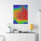 Bespattered Facade Fluid Art Abstract Painting Stretched Matte Canvas Art Prints | Multiple Sizes