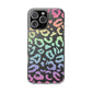 Bespattered Facade Pastel Rainbow Leopard Clear Case
