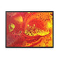 Bespattered Facade Flamin' Hot Framed Canvas Art Print | 3 Frame Colors | Multiple Sizes