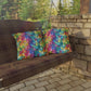 Bespattered Facade Rainbow Mosaic UV-Resistant Outdoor Pillows | 4 Sizes