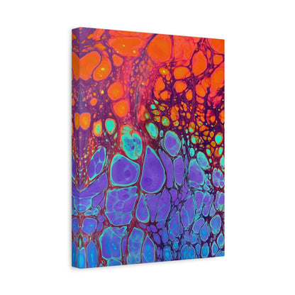 Bespattered Facade Fluid Art Abstract Painting Stretched Matte Canvas Art Prints | Multiple Sizes