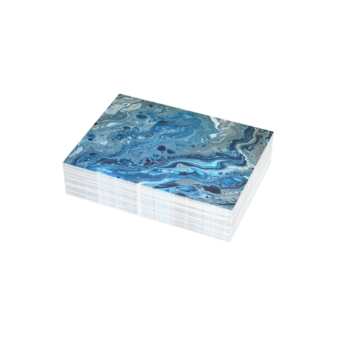 Bespattered Facade Blue Marble Postcards (no envelopes) | Sets of 10, 30, or 50