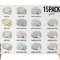 15 Color Ghosts Pigment Powder Variety Pack Set