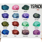 15 & 20 Color Hues Series Pigment Powder Variety Pack