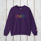 Bespattered Facade Proud Rainbow LGBTQ+ Pride Embroidered Crewneck Sweatshirt