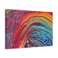Bespattered Facade Rainbow Rings Stretched Matte Canvas Art Prints | Multiple Sizes