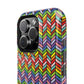 Bespattered Facade Rainbow Chevron Tiles Impact-Resistant Case