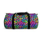 Bespattered Facade Candy Coated Neon Leopard Duffel Bag
