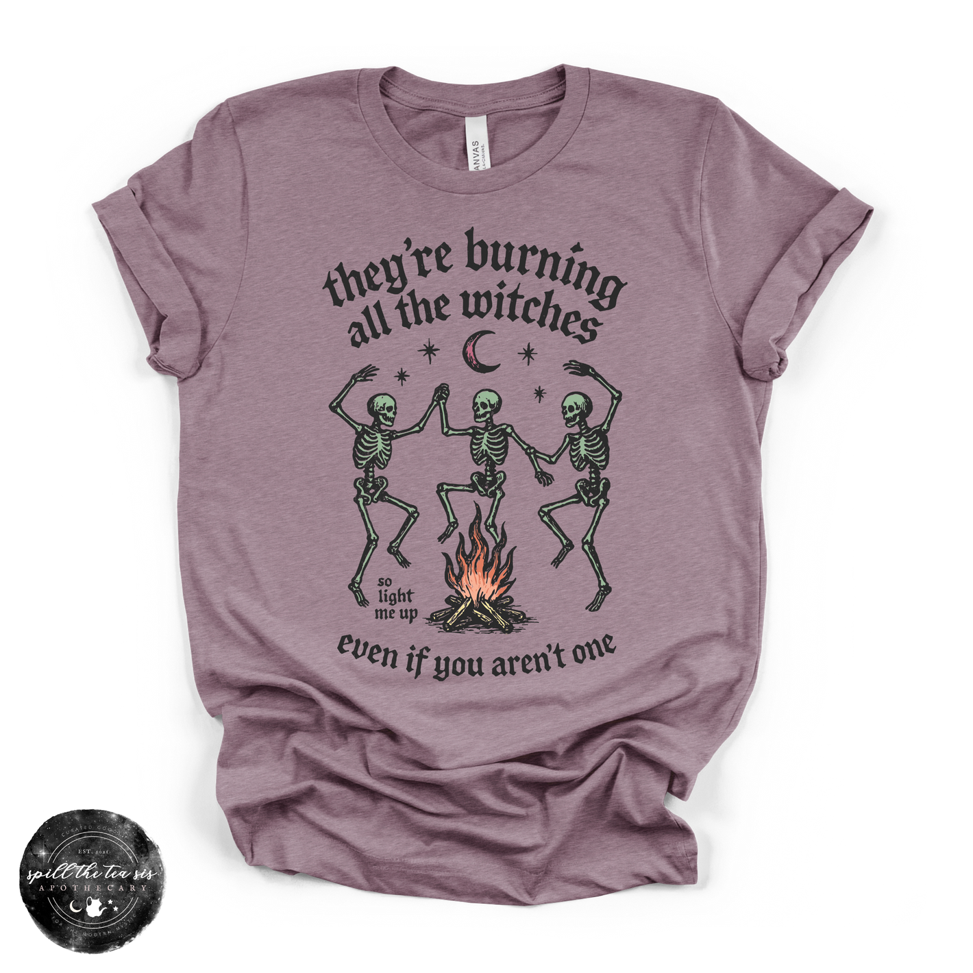 Burning the Witches Tee | Gothic Feminist Graphic T-Shirt
