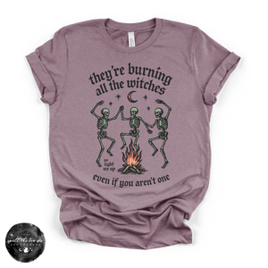 Burning the Witches Tee | Gothic Feminist Graphic T-Shirt