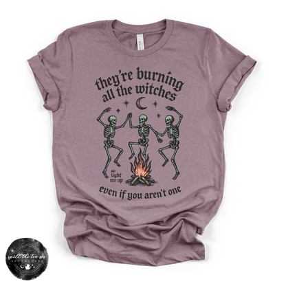 Burning the Witches Tee | Gothic Feminist Graphic T-Shirt
