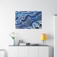 Bespattered Facade Fluid Art Abstract Painting Stretched Matte Canvas Art Prints | Multiple Sizes