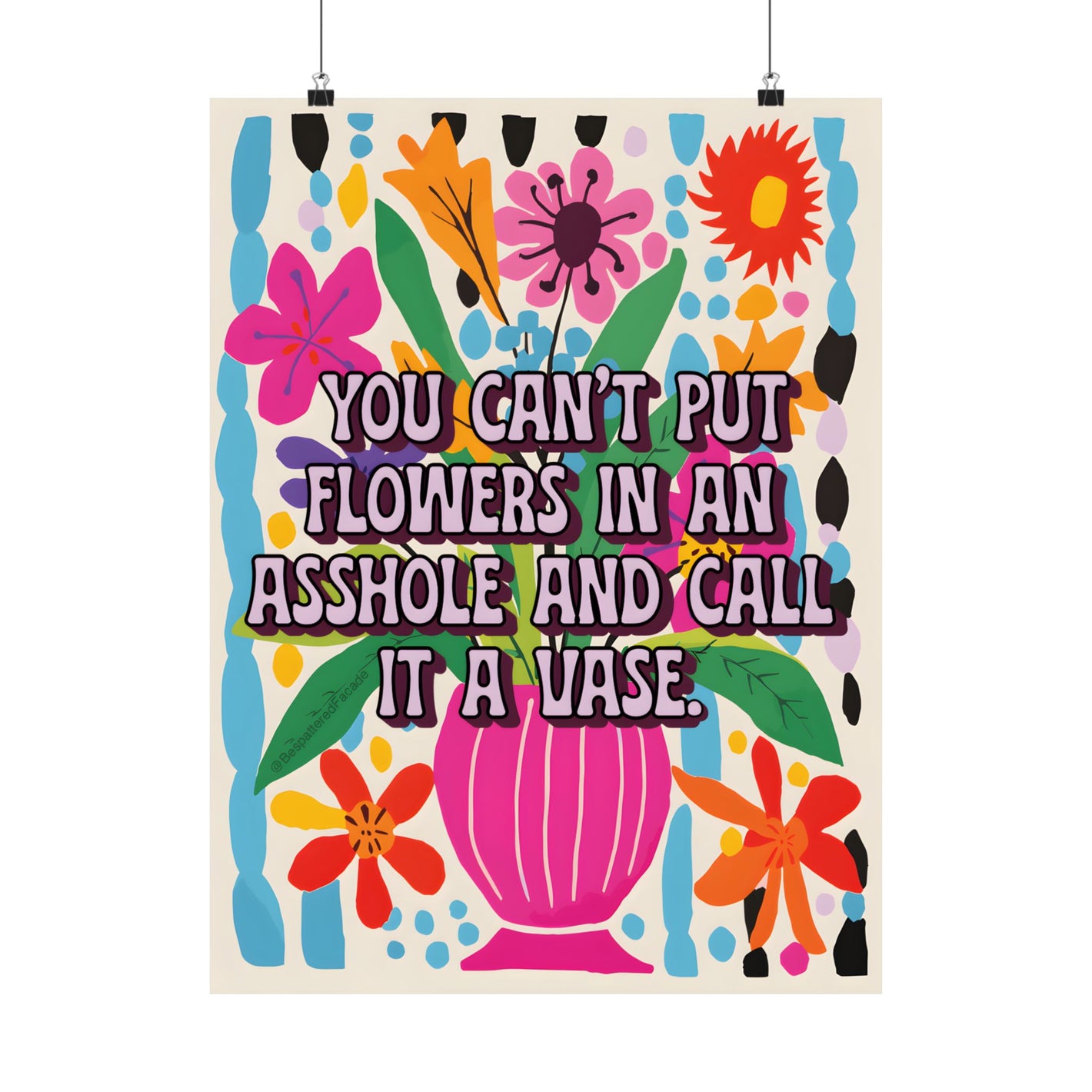 Bespattered Facade Flower Vase Floral Giclée Archival Matte Paper Prints