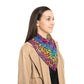 Bespattered Facade Rainbow Watercolor Leopard Poly Scarf (2 sizes)