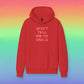 Glitter Print "Don't Tell Me To Smile" Oversized Fleece Hoodie