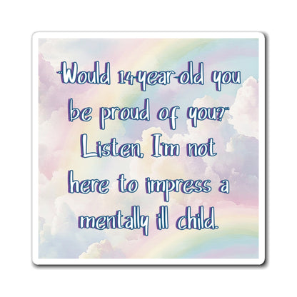 Bespattered Facade "Looking Back" Refrigerator Magnet