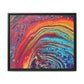 Bespattered Facade Rainbow Rings Framed Canvas Art Print | 3 Frame Colors | Multiple Sizes