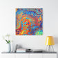 Bespattered Facade Fluid Art Abstract Painting Stretched Matte Canvas Art Prints | Multiple Sizes