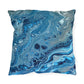 Bespattered Facade Blue Marble UV-Resistant Outdoor Pillows | 4 Sizes