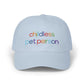 Childless Pet Person Rainbow Embroidered Classic Cap (10 Hat Colors)