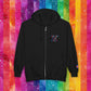 Bespattered Facade Protect the Dolls LGBTQ+ Pride Trans Support Embroidered Full-Zip Hoodie