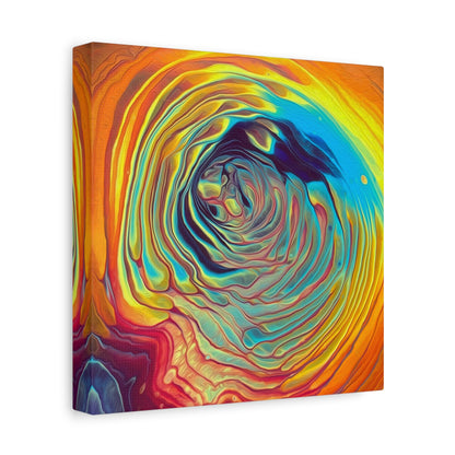Bespattered Facade Fluid Art Abstract Painting Stretched Matte Canvas Art Prints | Multiple Sizes