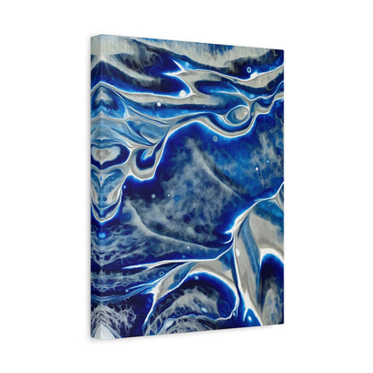 Bespattered Facade Fluid Art Abstract Painting Stretched Matte Canvas Art Prints | Multiple Sizes