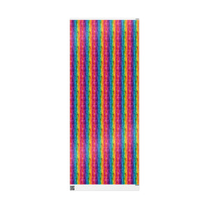 Bespattered Facade Rainbow Stripes Wrapping Paper | Three Sizes | Glossy or Matte