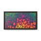 Bespattered Facade Neon Butterfly Framed Canvas Art Print | 3 Frame Colors | Multiple Sizes