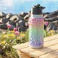 Bespattered Facade Bright Rainbow Leopard Insulated Gator Flip-Top Stainless-Steel Tumbler 32oz