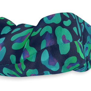 Bespattered Facade Emerald Leopard Scrunchie Hair Tie